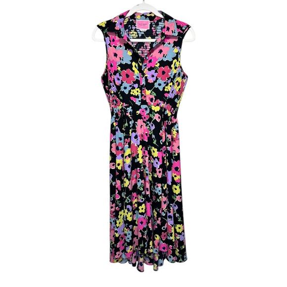 Kate Spade Wildflower Bouquet Midi Dress - Size 4 - Picture 1 of 4